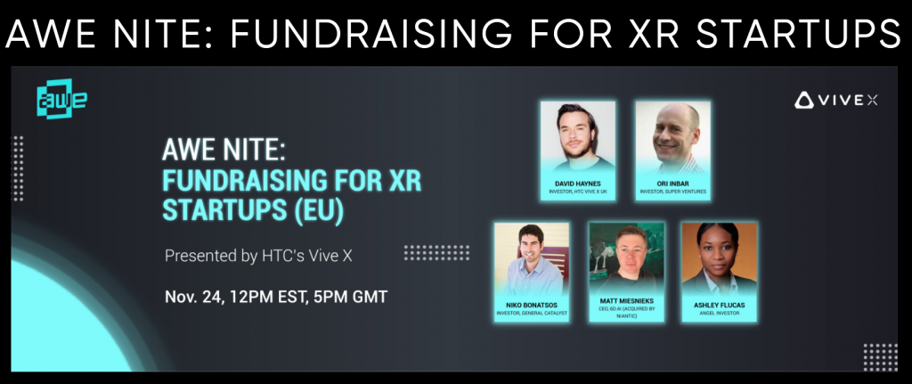 AWE Nite: fundraising for XR Startup