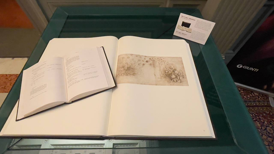 Facsimile reproductions by Leonardo Da Vinci at Villa La Loggia, headquarters of the Giunti Editore, in Florence, Italy.