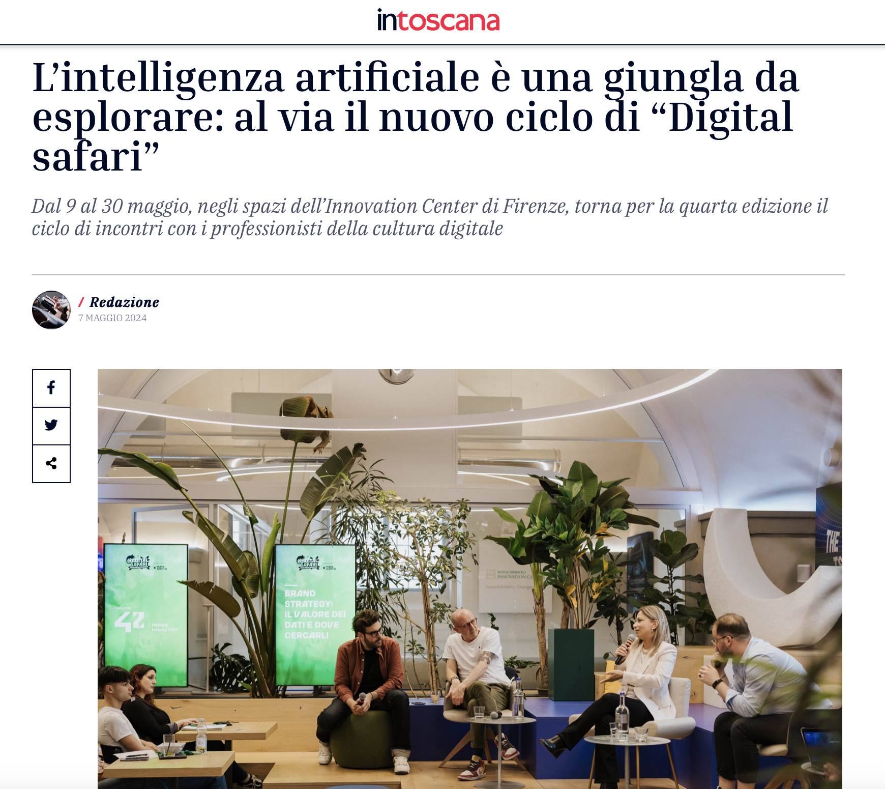 InToscana - Artificial intelligence is a jungle to explore: the new "Digital Safari" cycle begins