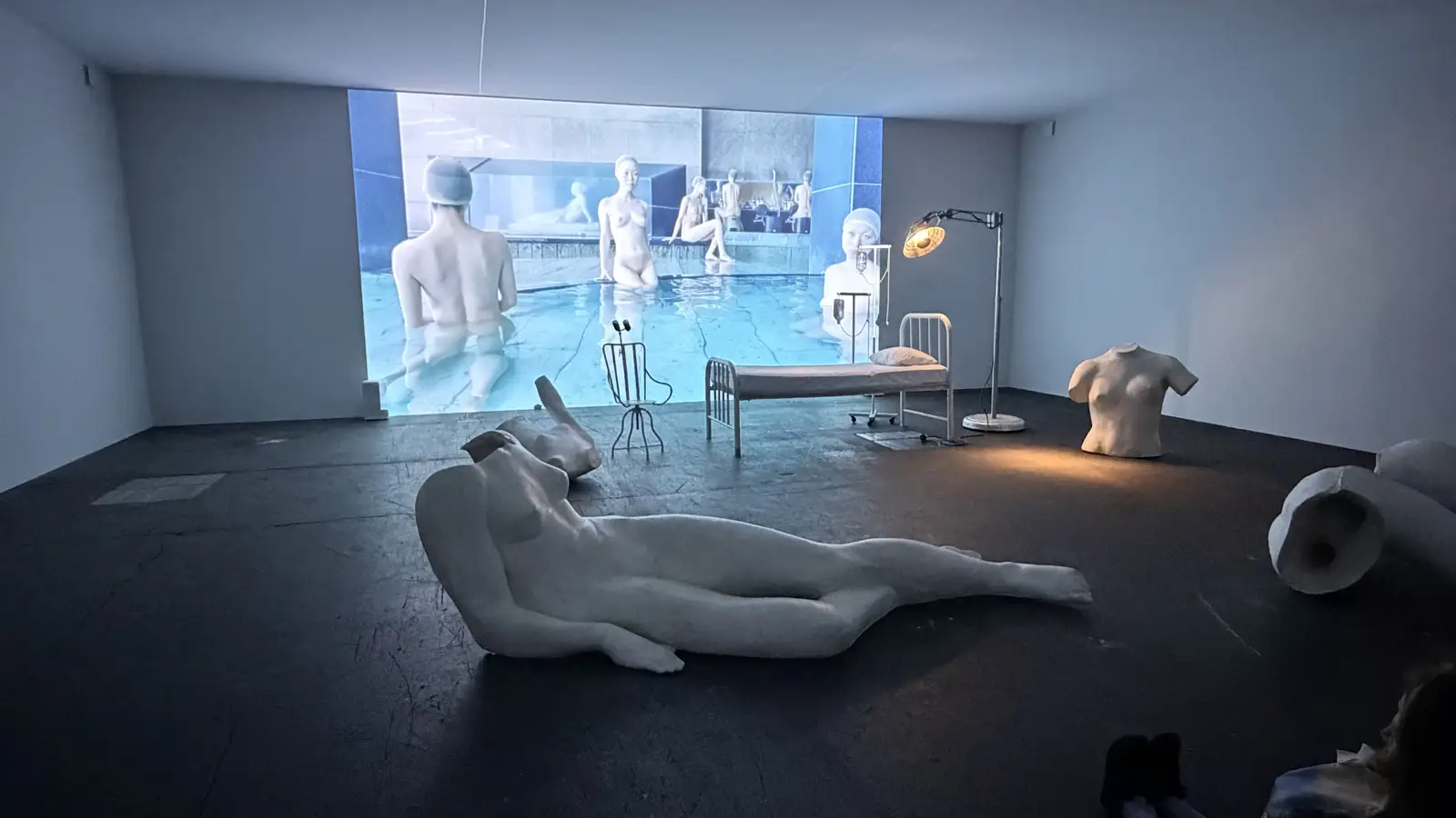 Vanessa Beecroft, "Untitled (Izanami)": the plaster sculptures, the film.