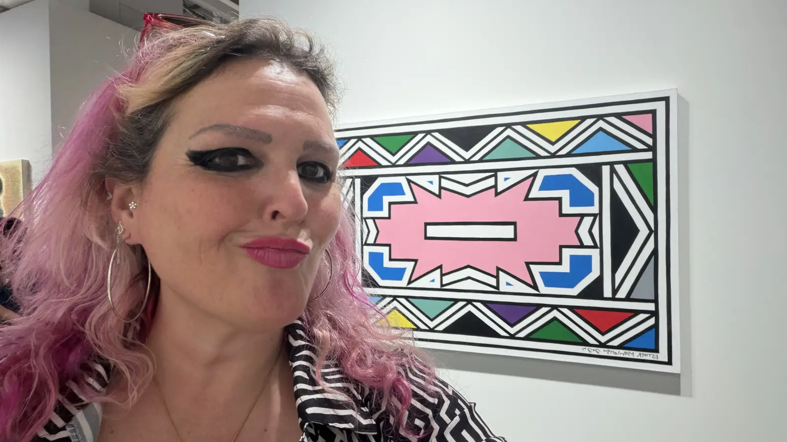 (Galleries section): Esther Mahlangu. 