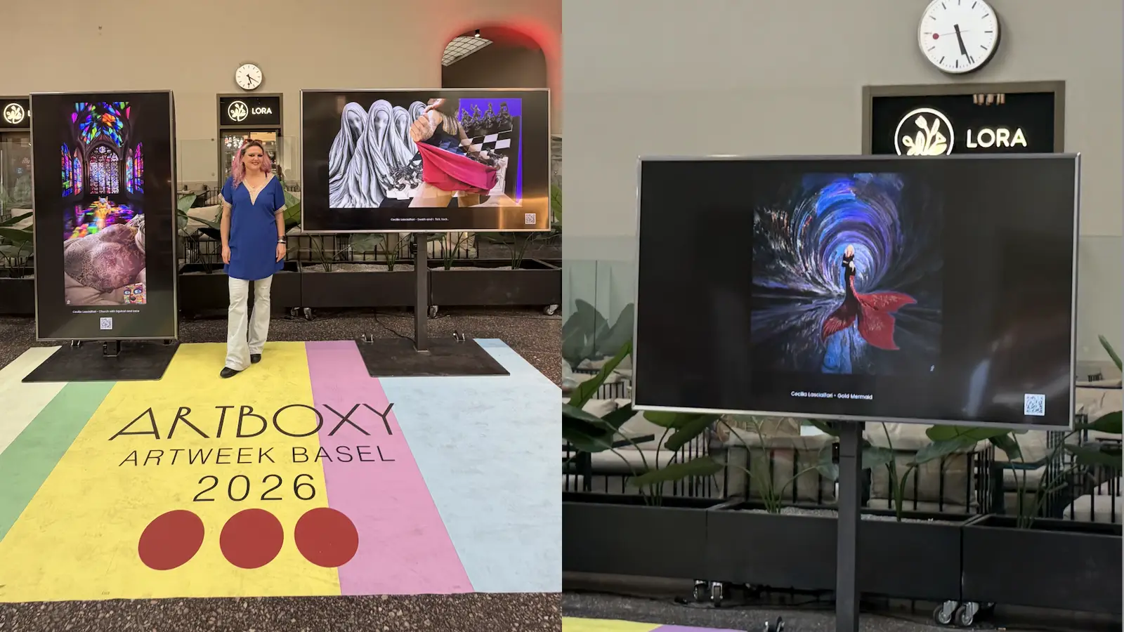 (My art at the station section): your works at ARTBOXY with the AR, more photos here, it's your section.