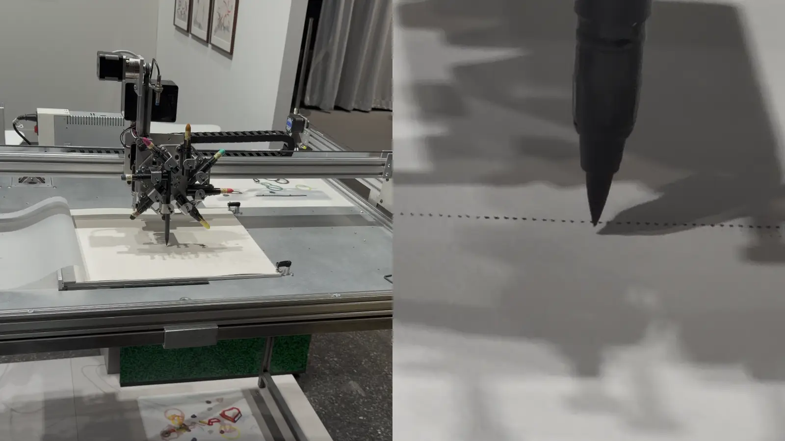 The machine that paints by itself: where you describe it at Zero 10. 